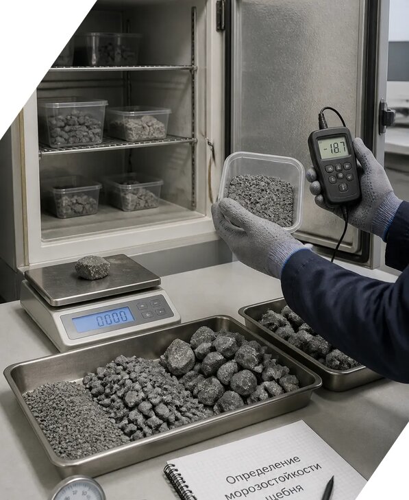 Определение морозостойкости щебня в Липецке от 3638 р. | ЭкспертизаРоссия