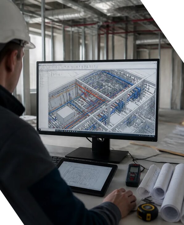 Создание BIM модели инженерных сетей для объектов в Липецке